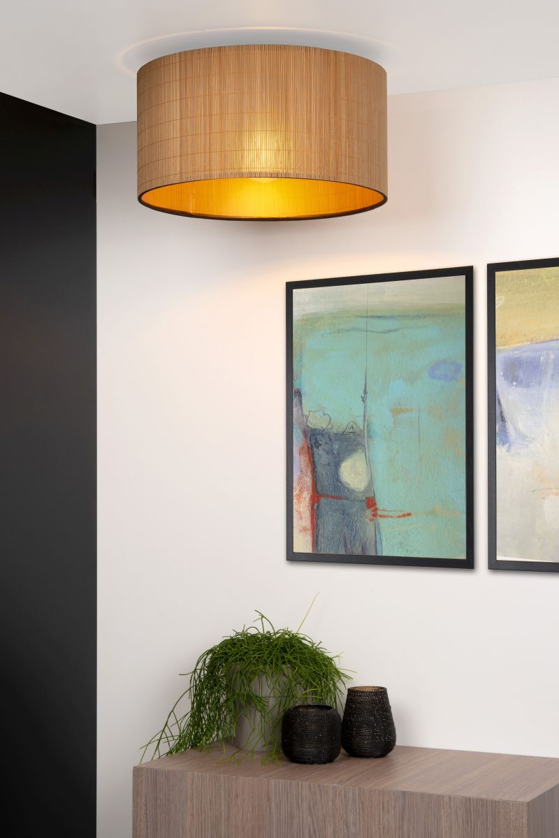 Lucide MAGIUS - Zapustené stropné svietidlo - Ø 42 cm - 1xE27 - Natural